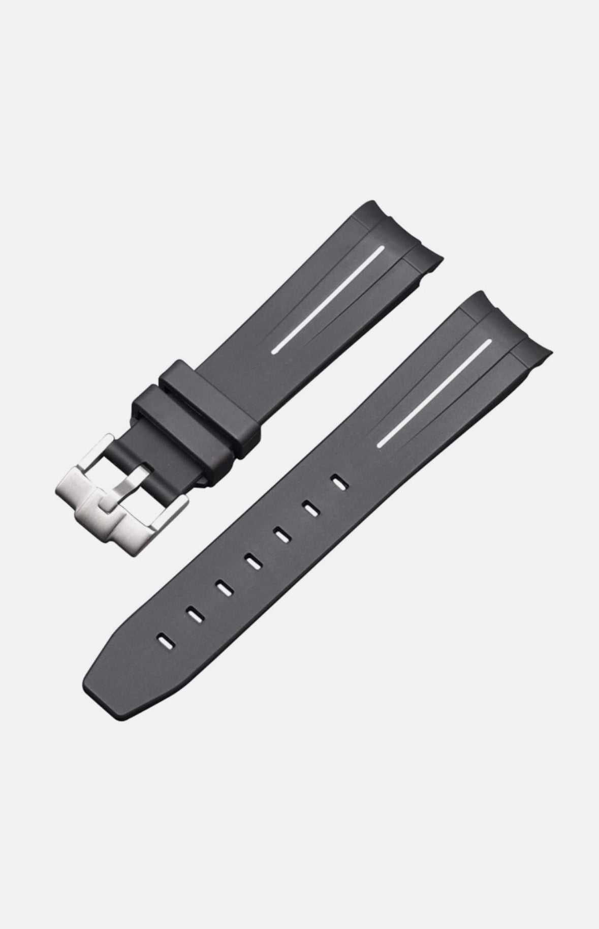 MoonSwatch strap - bracelet noir ligne blanche