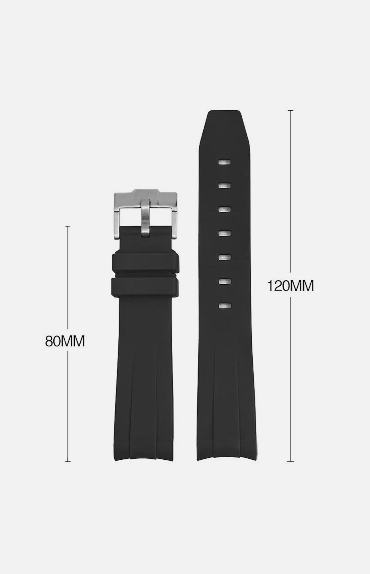 MoonSwatch strap - bracelet gris ligne noir 20 mm