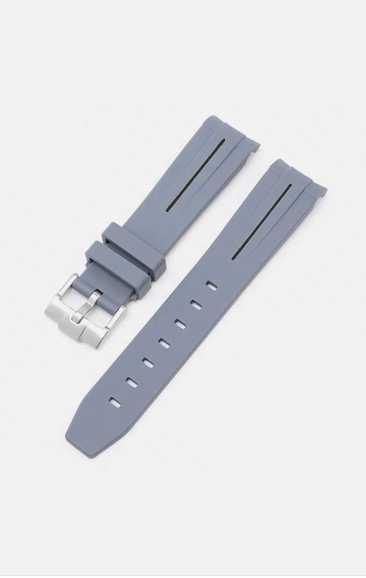 MoonSwatch strap - bracelet gris ligne noir 20 mm