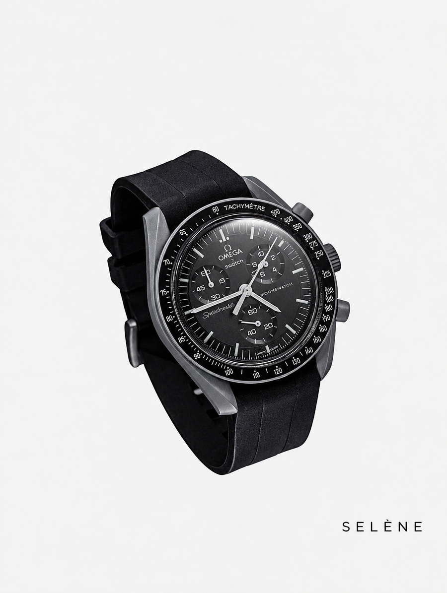 MoonSwatch strap - bracelet noir 20 mm